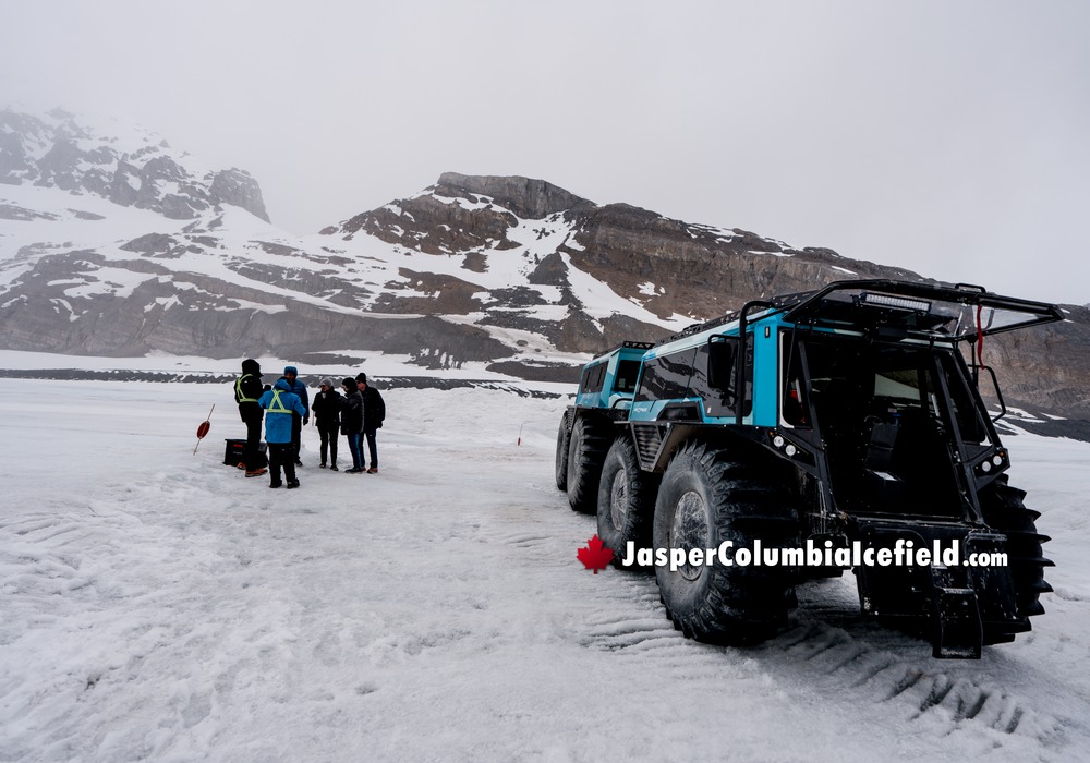 Guide Demonstration Along Glacier