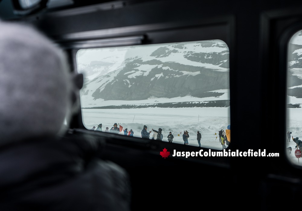 Fat Truck Window View of Columbia Icefields