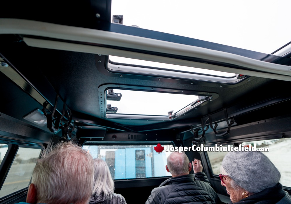 Visitors Inside Fat Truck Rooftop Window