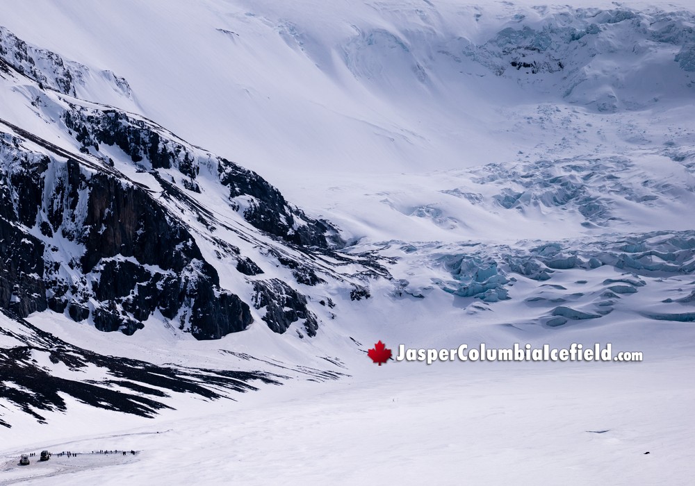 Walking on the Athabasca Glacier in Spring