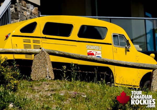 Jasper Columbia Icefields Old Snowmobile or Snowcoach